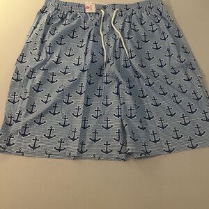 Nautical Blue Anchor Swim Shorts